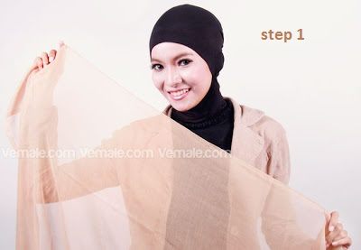 cara memakai jilbab paris