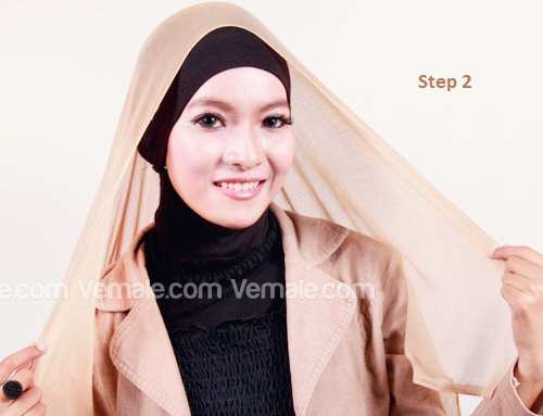cara memakai jilbab paris