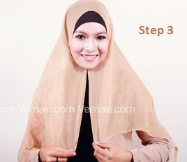 cara memakai jilbab paris