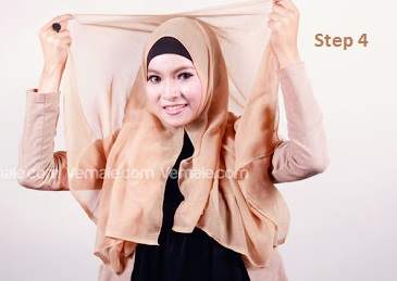cara memakai jilbab paris