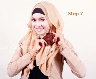 cara memakai jilbab paris