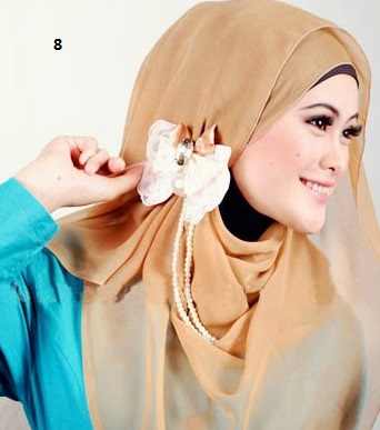 cara memakai jilbab segi empat